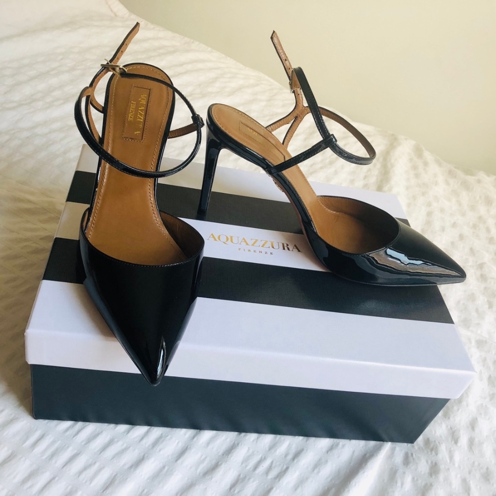 AQUAZZURA Amandine pumps black patent leather